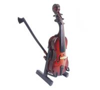 Karlak Modelo de Violín en Miniatura, Decoración de Madera Abedul Hecha a Mano Realista para Acentos del Hogar y Accesorios Fotografía (Mini)