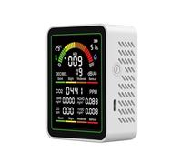 Karlak Monitor Inteligente de Calidad del Aire Detector de CO2 con Medidor Ruido Detección en Tiempo Real para Oficina en Casa Pantalla LCD a Color Sensor Temperatura y Hume (Blanca)