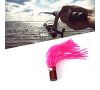 Karlak Señuelo de Pesca Suave, Cebo de Pulpo Artificial con Línea 100cm para Pescadores, Material Duradero PVC (Rosa Grande)
