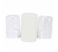 Karlak Soporte para Limpiador de Cepillos de Dientes Montado en la Pared con Función Limpieza Automática y Diseño Que Ahorra Espacio para Organización del Baño