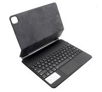 Karlak Teclado Mágico Mágico de 12.9 Pulgadas Conexión Inalámbrica BT de Trackpad BT Libra de Batería Larga Protección Completa de Fondo Blanco Luz Adecuada (12.9 Pulgadas)