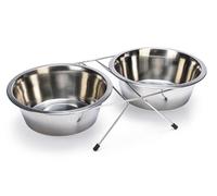 Karlie 1030106 Dinner Set Soporte con Dos Platos para Suelo, 2500 ml, L