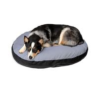 Karlie 60061 Cojín Oval Doc Bed, 90 x 66 x 10 cm, Gris y Negro, M