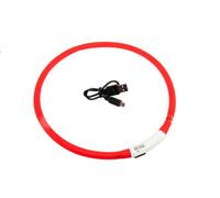 Karlie 64939 Visio Light Collar LED Ajustable Máximo 70 cm, Recargable con USB, Rojo