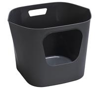 Karlie Lotus Eco 522869 - Bandeja de Arena para Gatos (54,4 x 43,9 x 40,5 cm), Color Gris