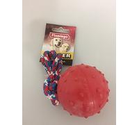 KARLIE K&F Pelota DE Goma, con Cuerda L: 57 CM Ø: 7 CM