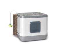 Karlie Bandeja para Gatos Cubo II Gris 48x40x43cm Con Zona Amarre Y Kratzplatte