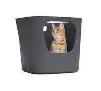 Karlie Lotus Eco 522869 - Bandeja de Arena para Gatos (54,4 x 43,9 x 40,5 cm), Color Gris