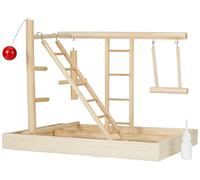 Karlie Playpoint Bird's Play Area K&F Escaleras Y Columpios Grande, Jueg, Madera, Beige, 35x25x27 cm (Paquete de 1)