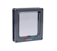 Karlie Puerta para Gatos, silenciosa, 4 vías, para Gatos Grandes, Ancho: 23,5 cm, Alto: 25,2 cm, Antracita