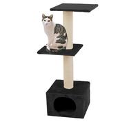 Karlie Rascador Esmeralda Negro para Gatos, Cama & Escalar, 3 Nivel