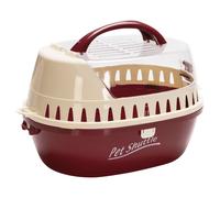 Karlie Transportín Pet Shuttle Rojo para Roedor, Con Asa & Ventilación, Plástico