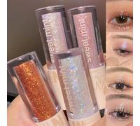 KARLOR Juego de sombras de ojos líquidas, 4 unidades, sombra de ojos líquida, sombra de ojos líquida, iluminador de ojos, color rosa, plateado, dorado, morado, brillante, perlado, iluminador de ojos