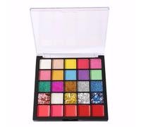 KARLOR Paleta de maquillaje para niños, 25 colores, 10 sombras de ojos mate, 5 sombras de ojos brillantes, 5 lentejuelas brillantes, 5 brillos de labios, ideal para carnaval, makup, Halloween