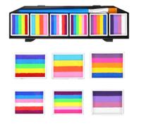 KARLOR Paleta de pintura facial arcoíris, 30 colores con pincel, pintura facial Bodypaint Cara Pintura de maquillaje soluble en agua, pintura de teatro, pintura corporal, pintura facial, festival
