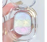 KARLOR Paleta de polvos 3 en 1, mini iluminador de rostro, gradiente de color lila, rosa y dorado, camaleón, gradiente brillante, para cara, cuerpo, ojos