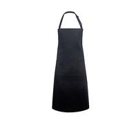 Karlowsky BLS 5 PURE BASIC - Delantal con hebilla y bolsillo, 65% poliéster, 35% algodón, color negro, talla única