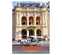 Karlsbad - prächtig und elegant (Tischkalender 2026 DIN A5 hoch), CALVENDO Monatskalender: Karlovy Vary glänzt mit wunderschönen Häusern und eleganten Kurkolonnaden