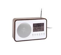 Karlsson - Despertador FM Radio - Madera oscura - 19,2 x 6,6 x 12,5 cm | Rectangle skandinavisch MDF - Despertador para dormitorio y oficina