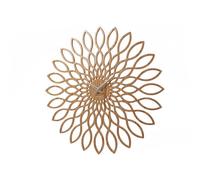 Karlsson Reloj de Pared Girasol MDF, Madera, Natural, 60 cm