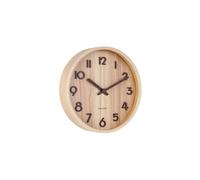 Karlsson KA5808WD-Reloj de Pared Redondo (22 x 4,5 cm), Color Tilo, Madera Clara Beige, 14x7x5 cm
