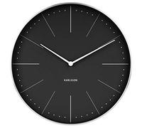 Karlsson, Reloj de Pared, Acero, Negro, Talla única