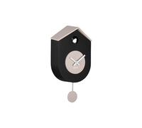 Karlsson Reloj de pared Grato Cuckoo - gris cálido - 9,2 x 17,5 x 33,2 cm - Rectángulo - Termoplástico - Reloj de pared moderno Salón - Reloj de pared - Reloj de Cuco