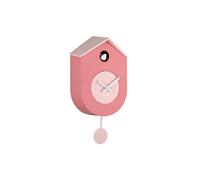 Karlsson Grato - Reloj de pared de cuco con péndulo oscilante (rosa bronceado y rosa suave)