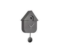 Karlsson Reloj de pared moderno de cuco "gris oscuro metálico" - KA5867DG | Rectángulo - Escandinavo - Termoplástico - Reloj de pared Moderno Salón - Relojes de Pared - Reloj de Cuco