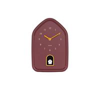 Karlsson Reloj de pared moderno de perrito, rojo, 29,3 x 20 x 29,2 cm, rectangular, plástico, relojes para sala de estar, oficina, dormitorio