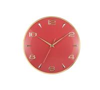 Karlsson Reloj de pared Sienna Glow - Rojo - 40,6 x 5 x 40,6 cm - Redondo - Hierro - Reloj de pared Moderno Salón - Relojes de