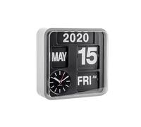 Karlsson - Reloj Pequeño Analogico de Pared con Calendario, Plateado