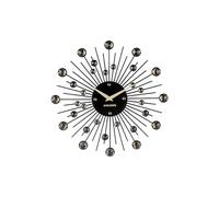 Karlsson Sunburst - Reloj de Pared (30 cm), Color Negro y Dorado