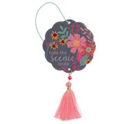 Karma, Ambientador de aceite esencial para automóvil, juego de 2, hogar y oficina, colorido ambientador decorativo colgante con borla, aroma de jazmín de ruta escénica