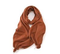 KARMA.DIEM Bufanda XXL Mujer y Hombre - Tacto Cachemira y Lana Merino Super Suave - Pashmina Grande 180x65cm para Invierno - Chal Elegante, Estola para Bodas y Fiestas (Bronze)