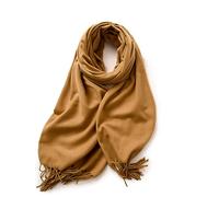 KARMA.DIEM Bufanda XXL Mujer y Hombre - Tacto Cachemira y Lana Merino Super Suave - Pashmina Grande 180x65cm para Invierno - Chal Elegante, Estola para Bodas y Fiestas (ocre)