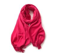 KARMA.DIEM Cashmere Merino Touch - Bufanda Rosa Fucsia XXL 180×65 cm - Cálida, Suave y Elegante - Bufanda de Invierno para Mujer y Hombre - Regalo Premium