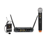 Doble Radio Palmar + Lavalier inalámbrico UHF