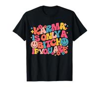 Karma es solo una perra si estás a la moda Leopard Preppy Camiseta