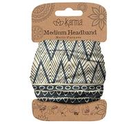 Karma Gifts Media Diadema, Color Negro y Crema, Poliéster, 1 Count (Pack of 1)