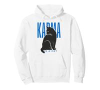 Karma Is A Cat Funny Cat Lover Quote Gráfico Sudadera con Capucha