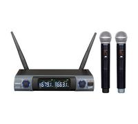 Karma Kit Micrófonos Set 8302 Doble Mano Uhf Black Y Gris