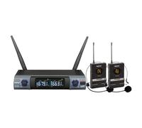 Karma Kit Micrófonos Set 8302Lav Doble Ad Arco Black Y Gris