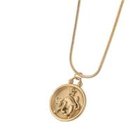 Karma NH10645381 - Collar con colgante de signo del zodiaco, oro y acero inoxidable, 40 cm, cadena moderna para mujer, cadena de acero inoxidable, 40 x 0,1 cm, Acero inoxidable, No es una piedra