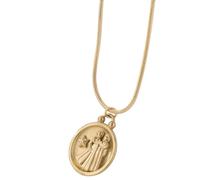 Karma NH10645381 - Collar con colgante de signo del zodiaco, oro y acero inoxidable, 40 cm, cadena moderna para mujer, cadena de acero inoxidable, 40 x 0,1 cm, Acero inoxidable, No es una piedra