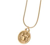Karma NH10645381 - Collar con colgante de signo del zodiaco, oro y acero inoxidable, 40 cm, cadena moderna para mujer, cadena de acero inoxidable, 40 x 0,1 cm, Acero inoxidable, No es una piedra