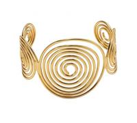 Karma NH10719777 - Pulsera para mujer en espiral de 6,5 cm, diseño moderno, elegante, idea de regalo, joya para mujer, 6,5 x 5 x 6,5 cm, Metal, No es una piedra preciosa