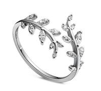 Karma NH11118007 - Anillo para mujer, plata de ley 925, circonitas, ajustable, joya para mujer, regalo