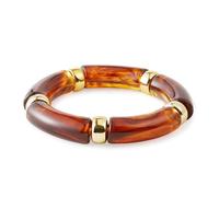 Karma NH11160447 - Pulsera de mujer de acrílico elástico Leo vers. Colores 5,2 cm ámbar moderna pulsera para mujer, pulsera acrílica Leomuster Amber pulsera Leo pulsera, 5,2 x 5,2 x 1,2 cm, Acrílico