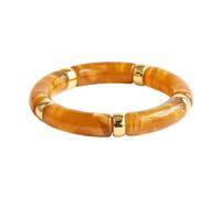 Karma NH11160447 - Pulsera de mujer de acrílico elástico Leo vers. Colores 5,2 cm ámbar moderna pulsera para mujer, pulsera acrílica Leomuster Amber pulsera Leo pulsera, 5,2 x 5,2 x 1,2 cm, Acrílico